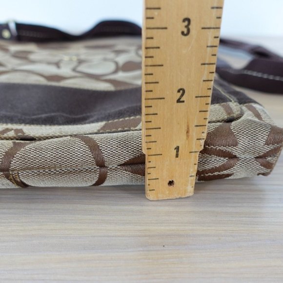 Coach Bag Womens Brown Crossbody Shoulder Purse Designer Monogram Logo Signature - Picture 5 of 16
